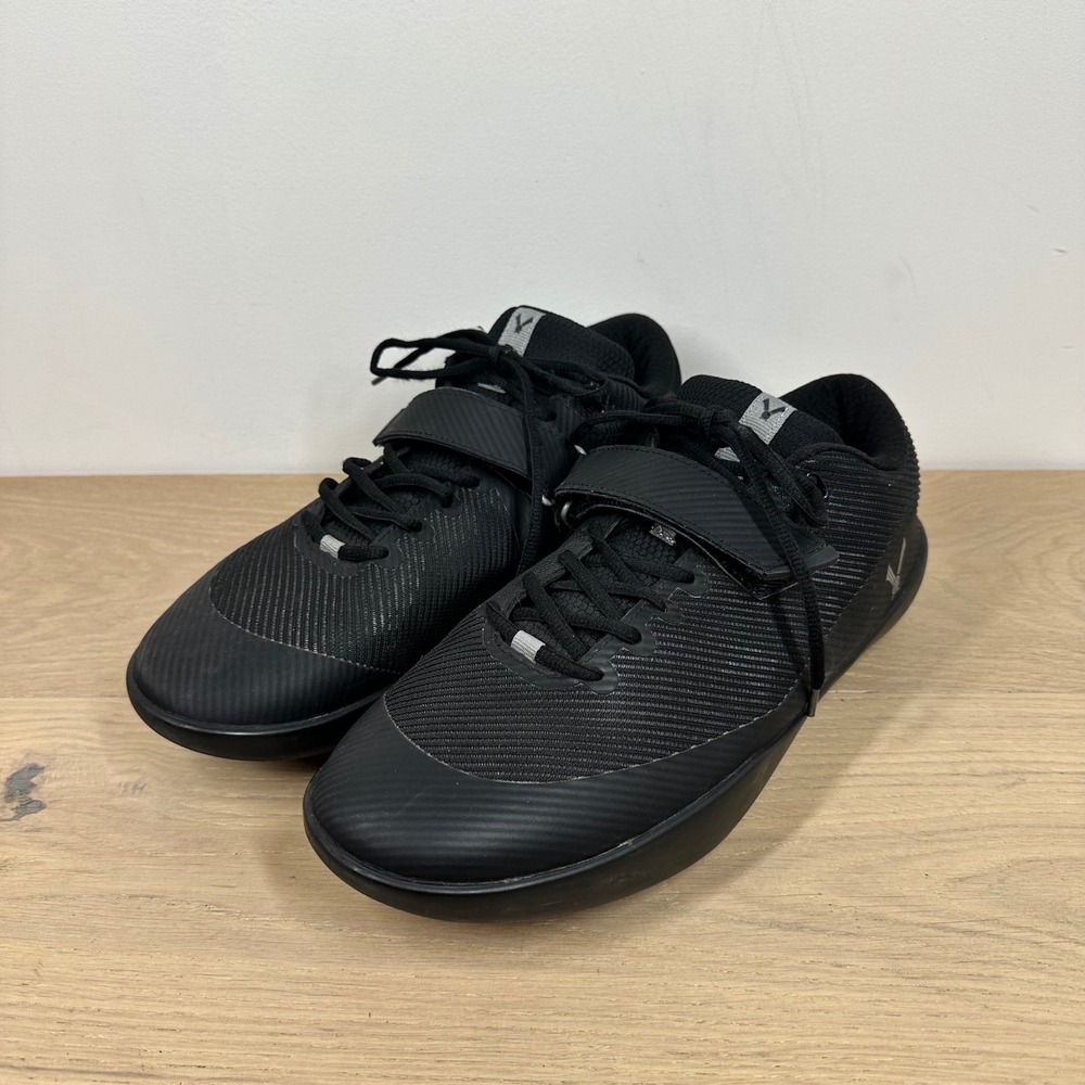 Velaasa Sneakers Mens 13 Black Strap Powerlifting Training Weightlifting Shoes